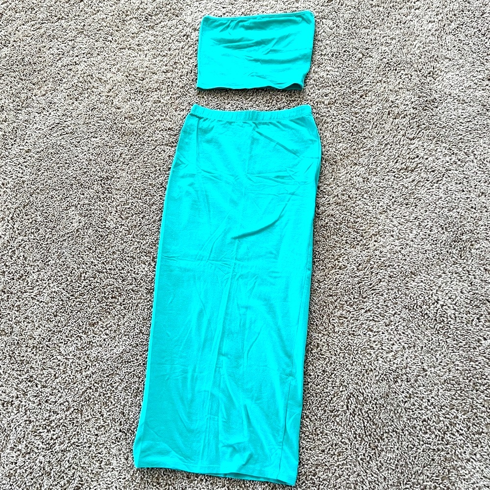 NEW iNAMORATA Cotton Bandeau and Skirt Set